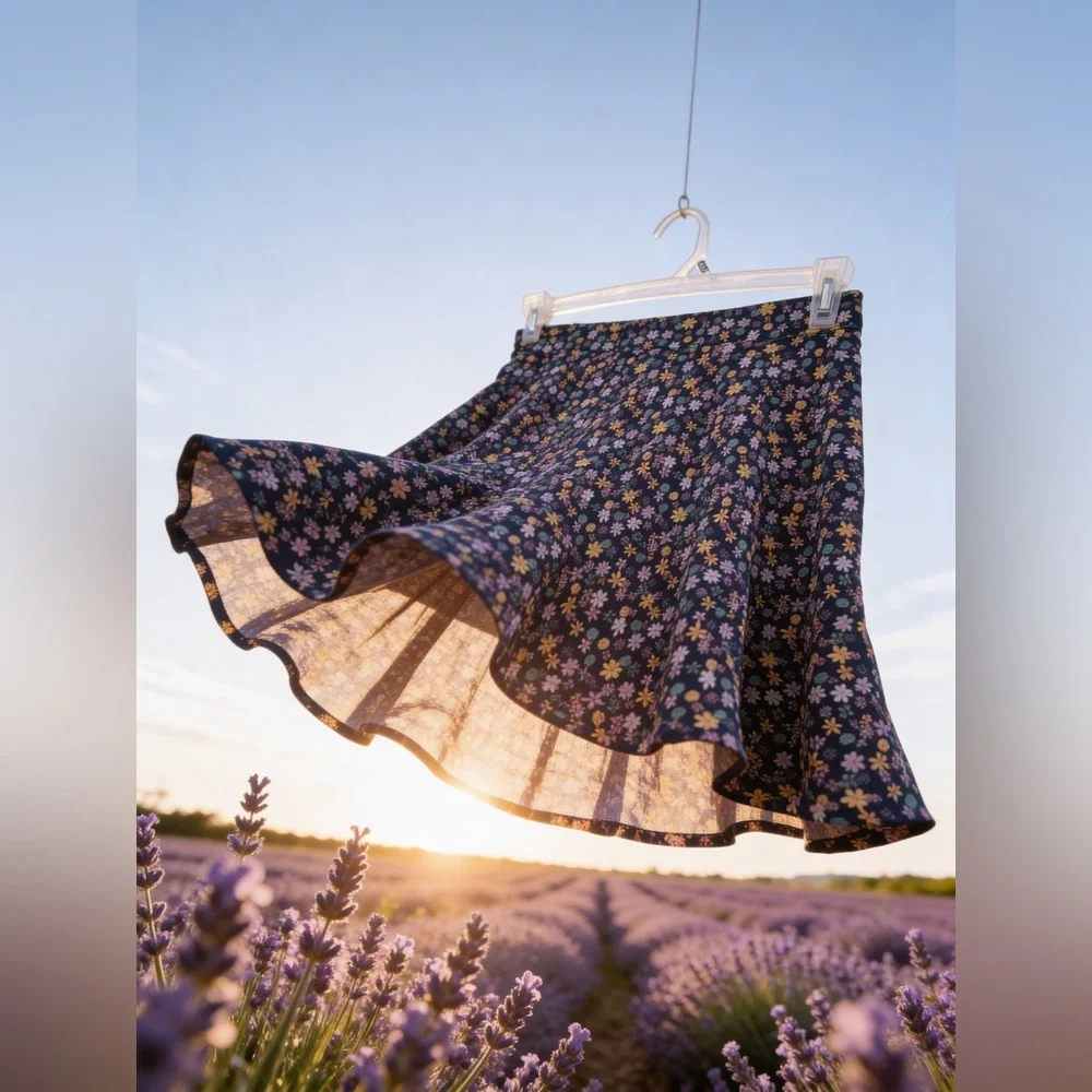 SO Navy Floral Mini Skirt NWT - Picture 4 of 11